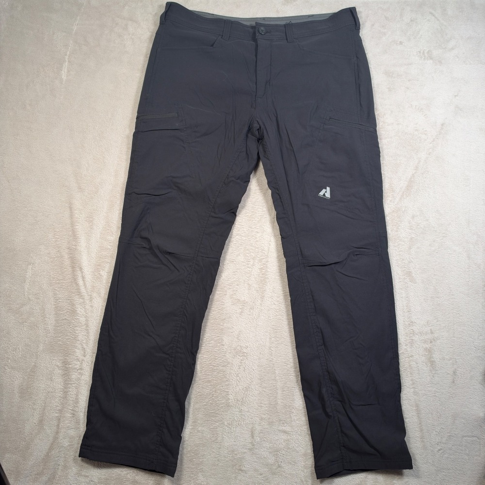 Eddie Bauer Pants First Ascent Guide Lined Mens 38x34 Gray Fleece Lined Hiking